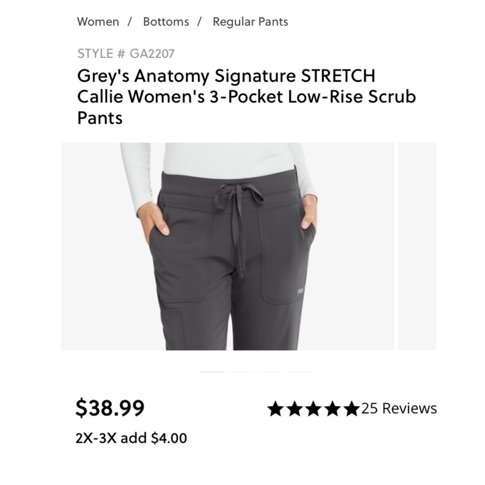 COPY - Grey’s Anatomy Scrub Pants - XS
